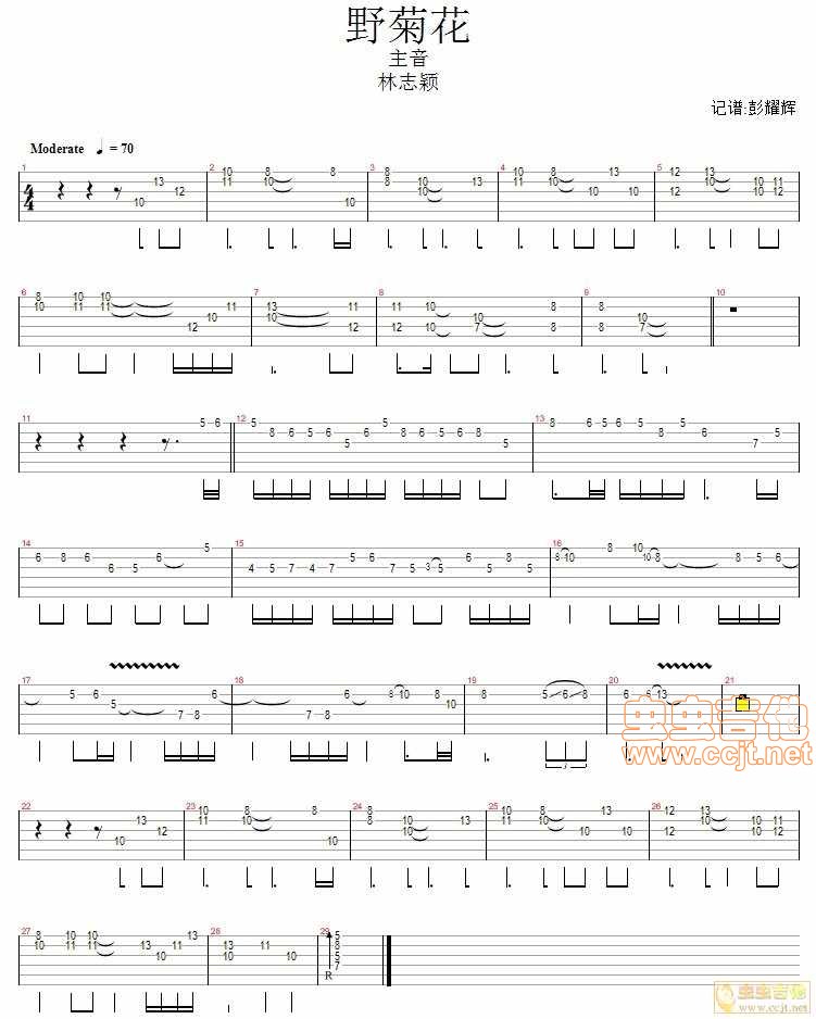 野菊花吉他谱第4页