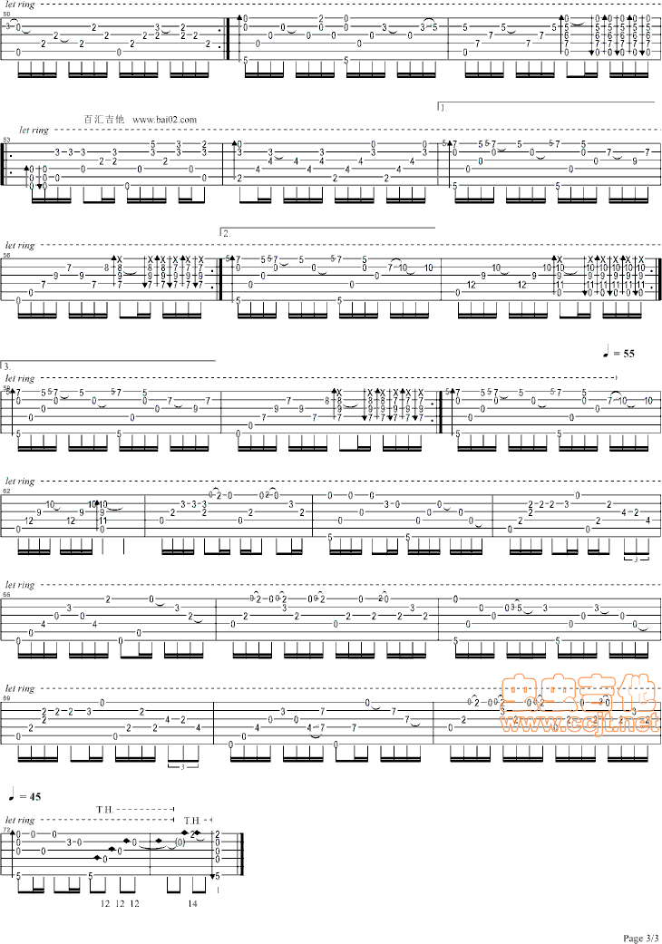 传奇吉他谱第3页