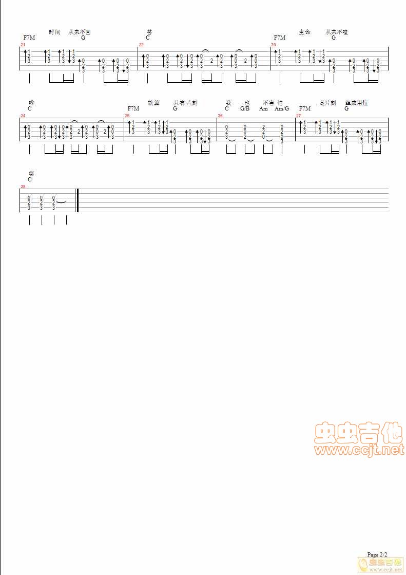 你在烦恼什么吉他谱第2页