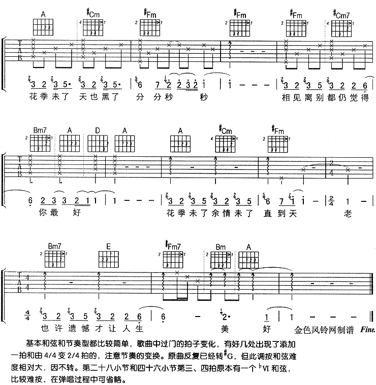 花季末了（图片）吉他谱第3页