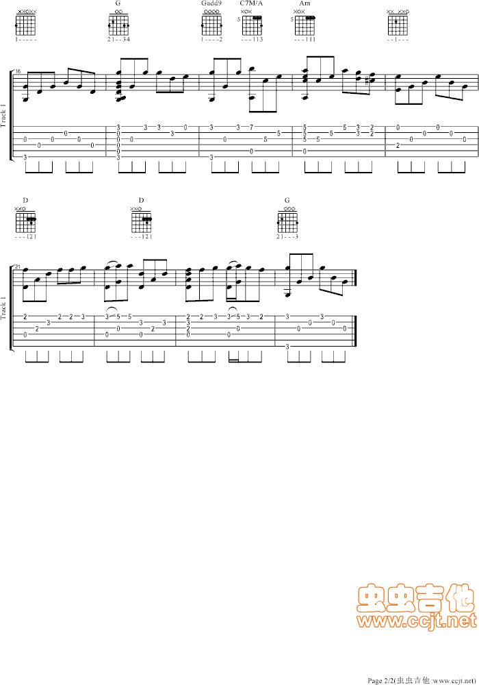 同桌的你吉他谱第2页