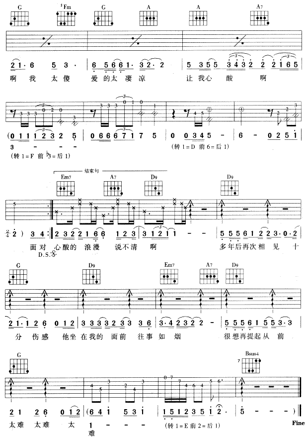 心酸的浪漫吉他谱第3页