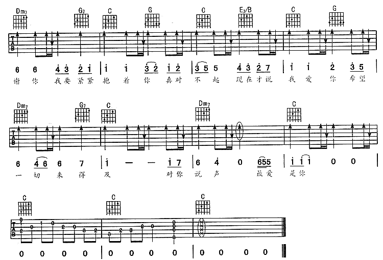 现在才说我爱你吉他谱第3页