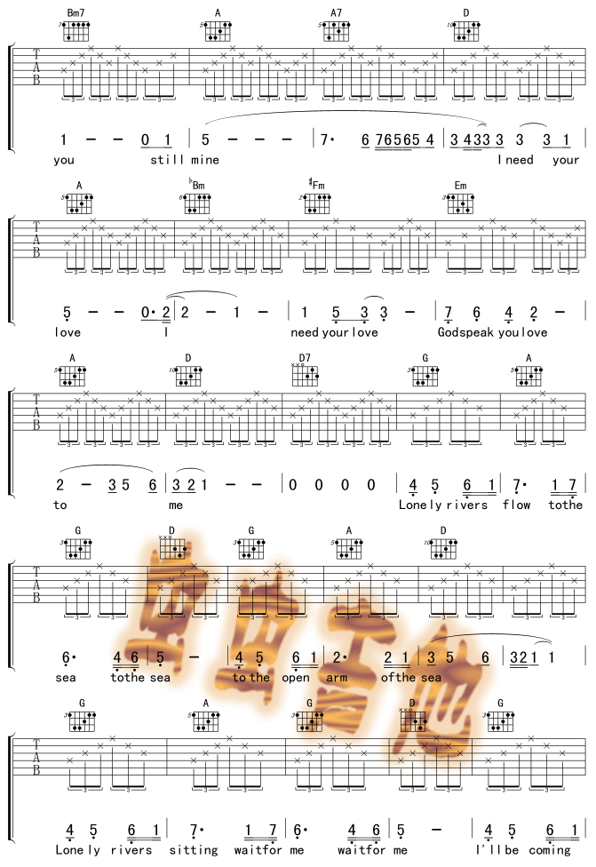 UnchainedMelody吉他谱第2页