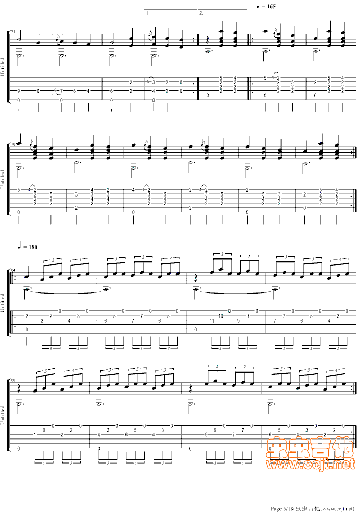 大霍塔舞曲吉他谱第5页