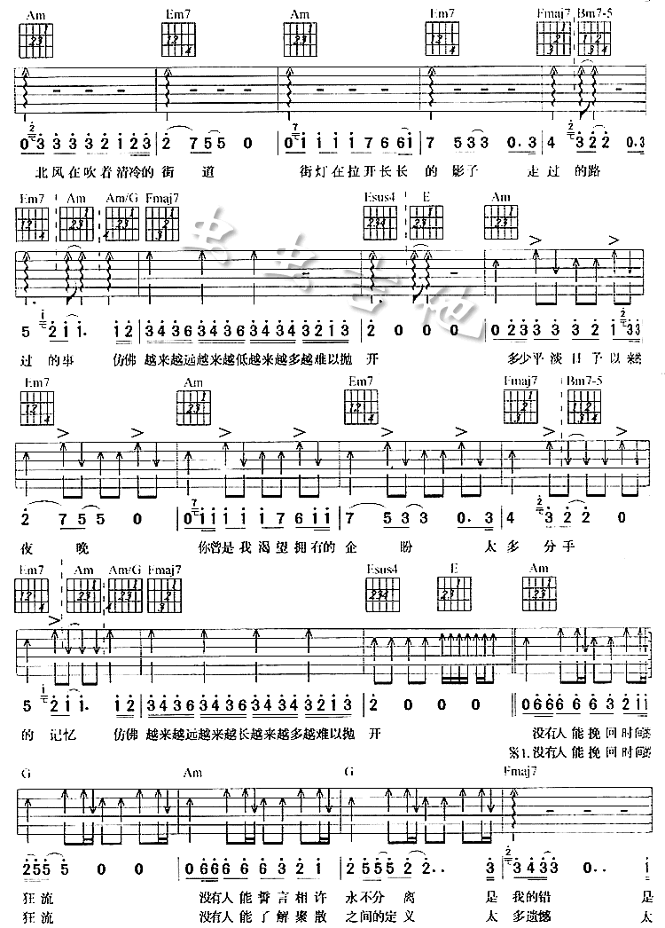 狂流吉他谱第2页