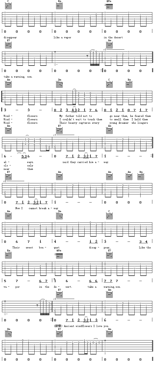 WindFlower吉他谱第2页