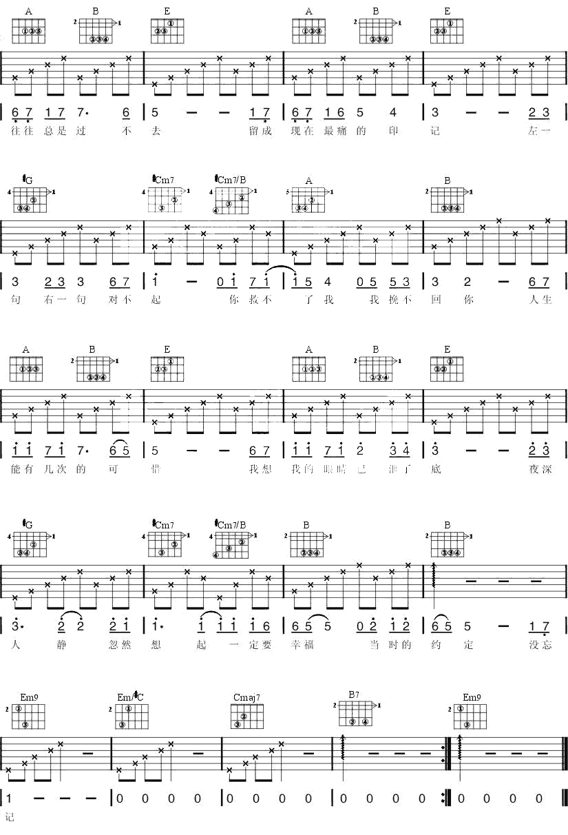 一定要幸福吉他谱第2页