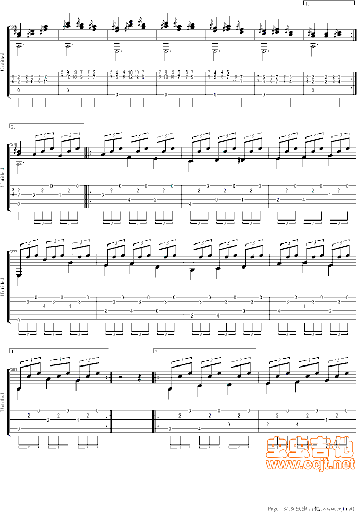 大霍塔舞曲吉他谱第13页