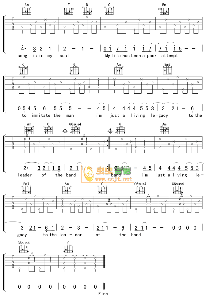 LeaderOfTheBand吉他谱第3页