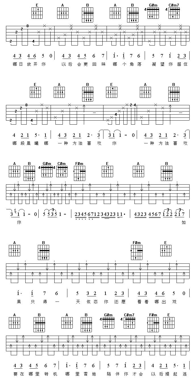 如果只得一星期吉他谱第2页