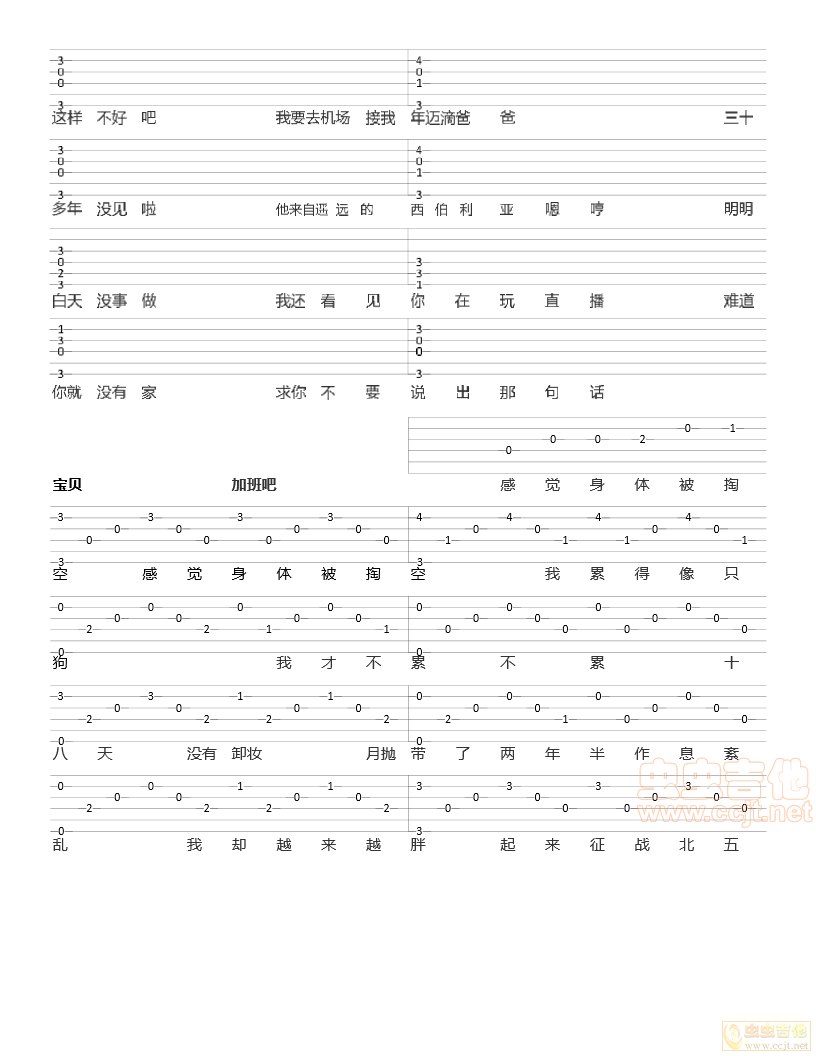 感觉身体被掏空吉他谱第2页