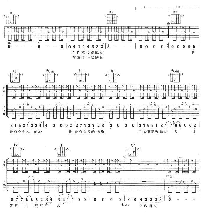每一刻都是崭新的吉他谱第2页