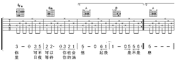 把悲伤留给自己吉他谱第4页