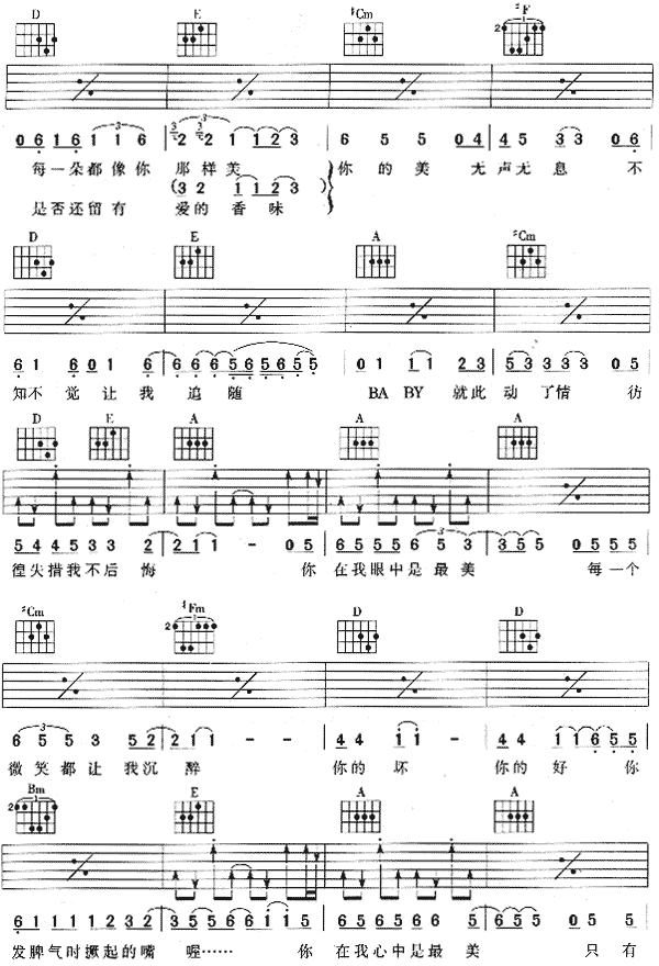 最美（2）吉他谱第2页