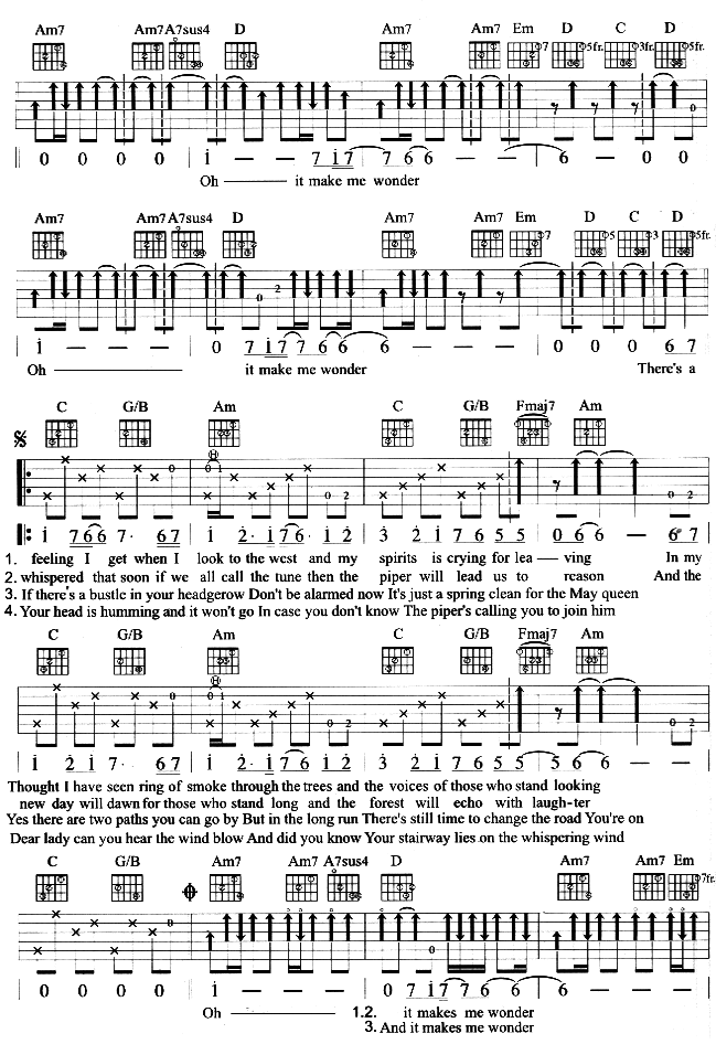 StainwayToHeaven吉他谱第3页