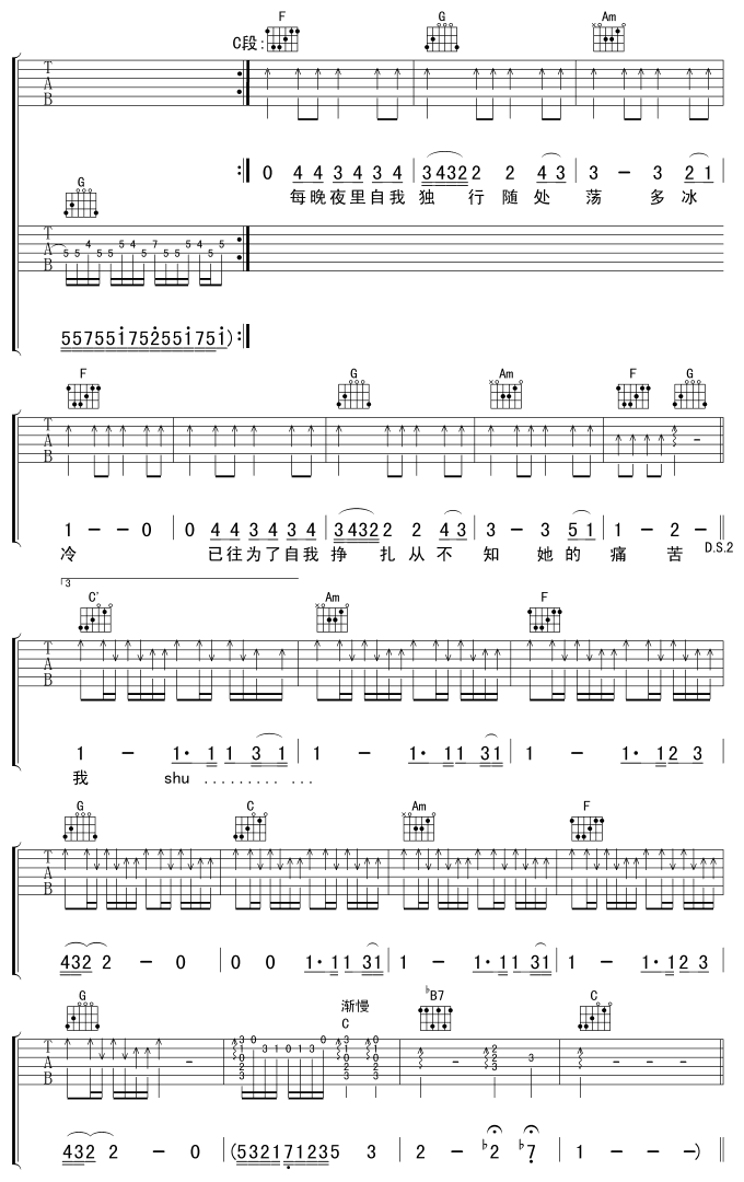 喜欢你吉他谱第4页