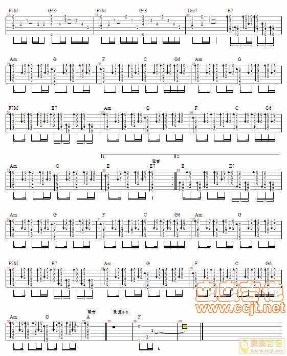 电台情歌吉他谱第2页