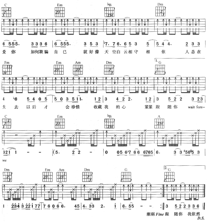 收藏的心吉他谱第2页
