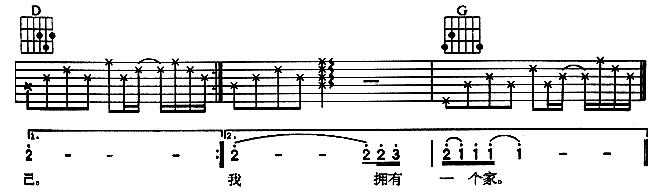 我想有个家吉他谱第3页