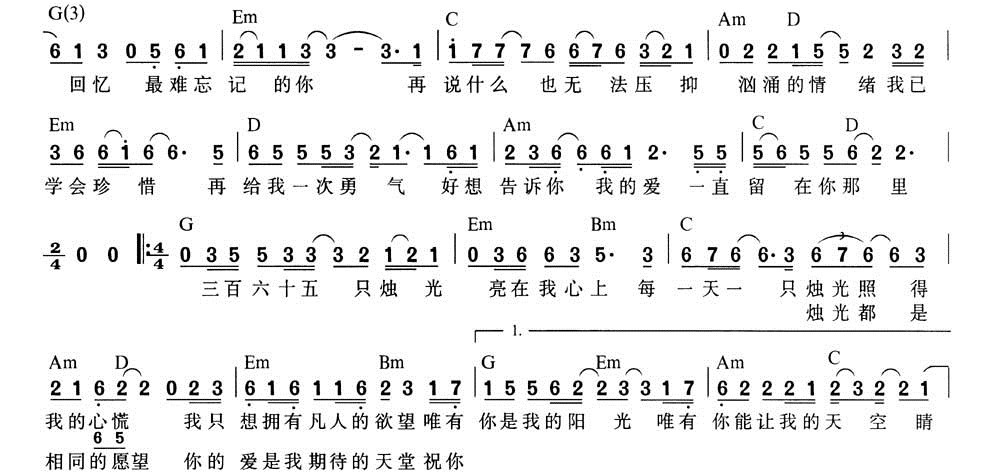 烛光吉他谱第2页