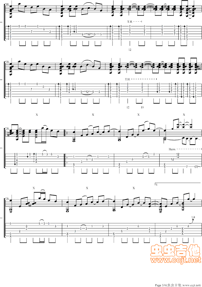 Sunflower吉他谱第5页