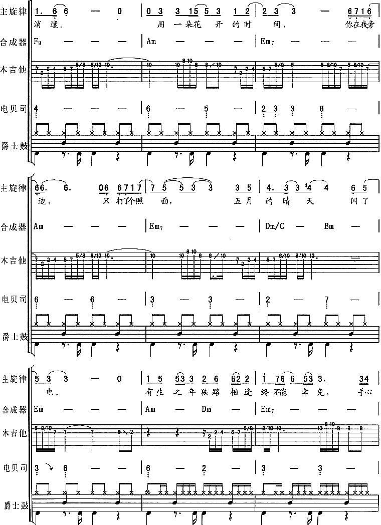 流年吉他谱第3页