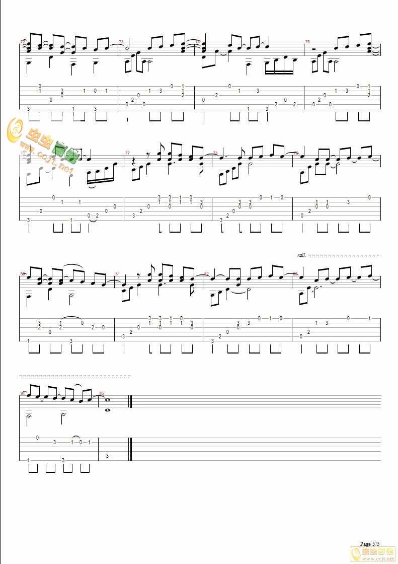 rightherewaiting吉他谱第5页
