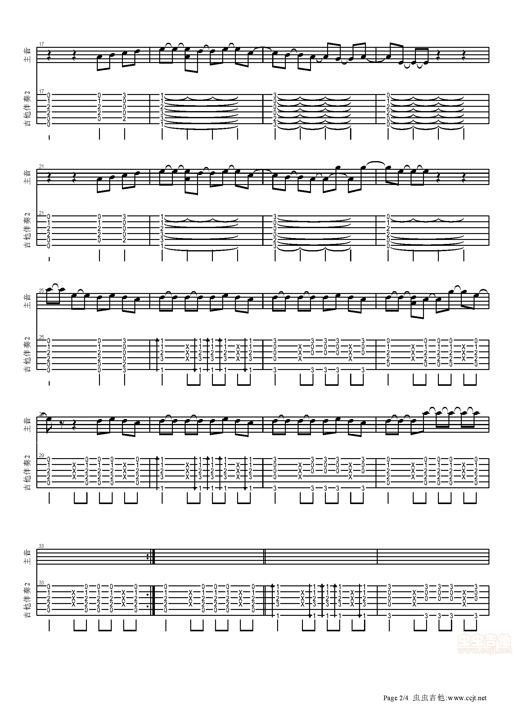 不潮不用花钱吉他谱第2页