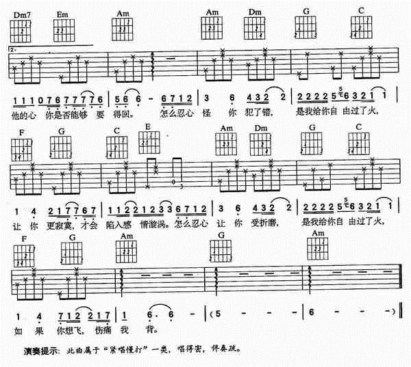 过火2吉他谱第1页