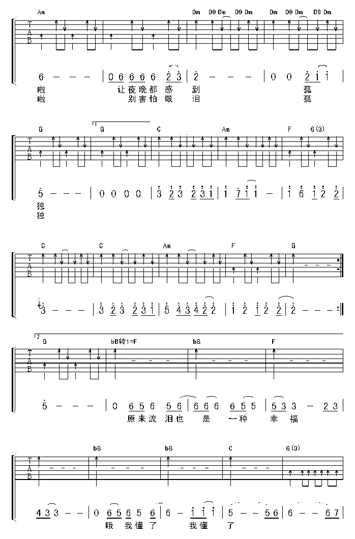 天使街吉他谱第4页