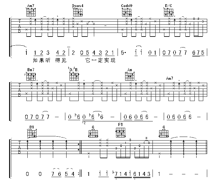 星晴吉他谱第4页