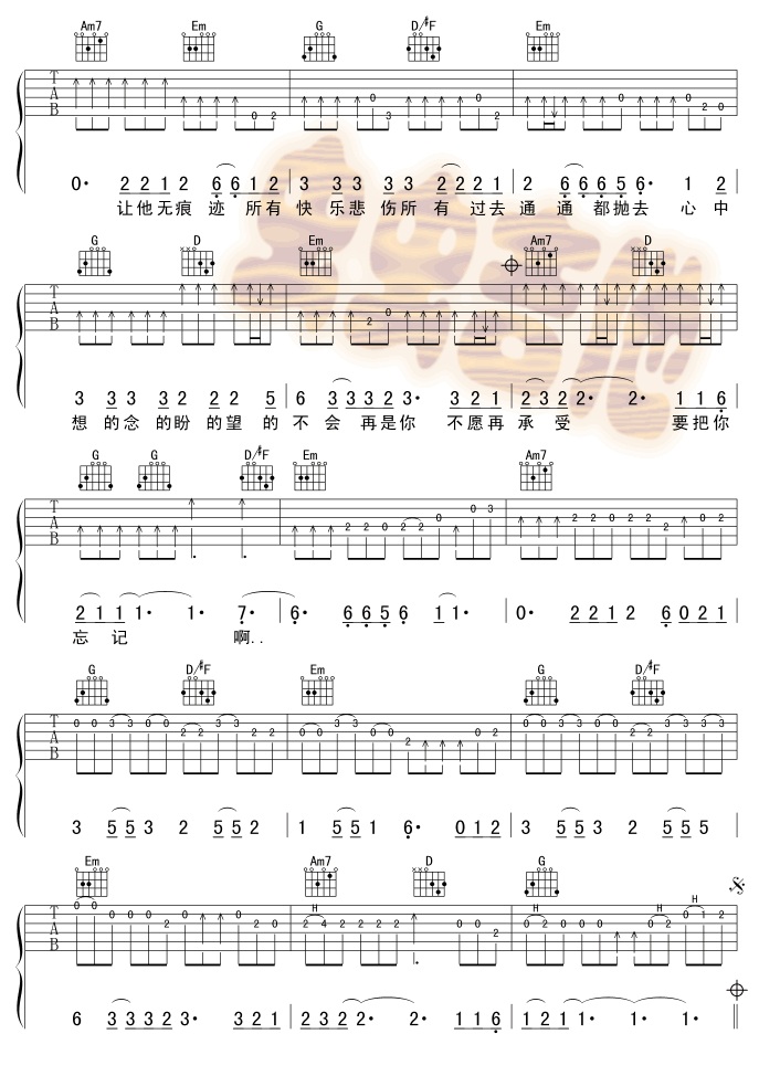 浪人情歌吉他谱第3页