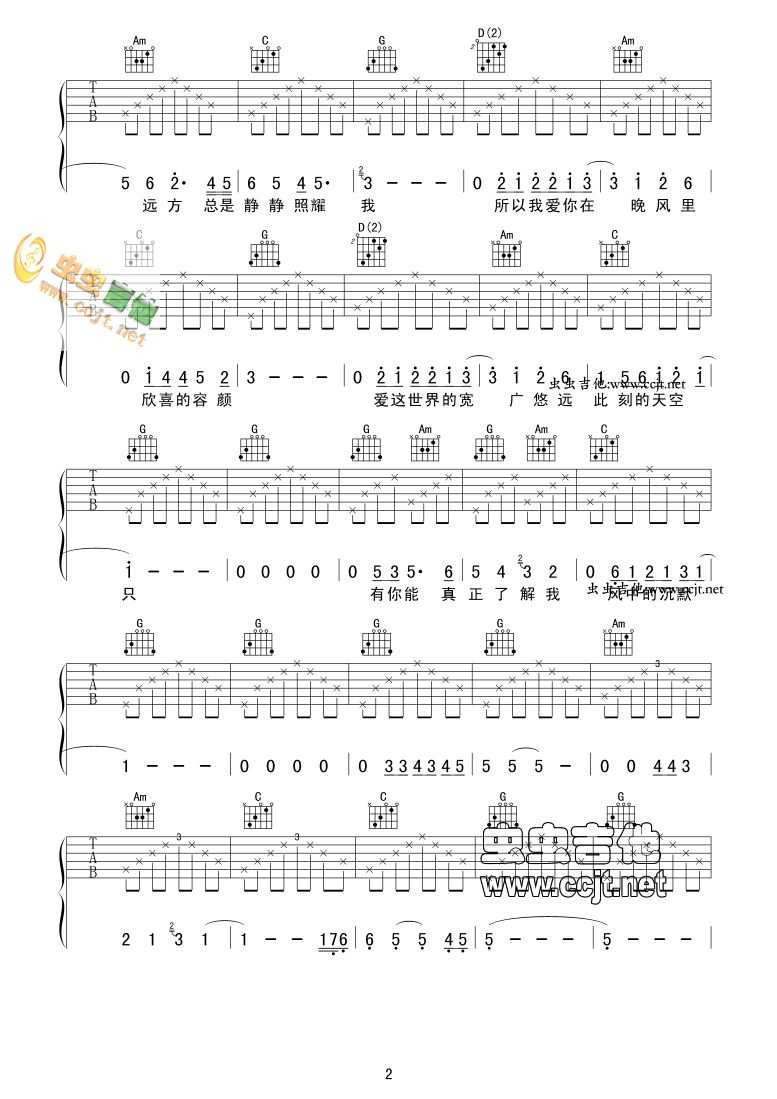 天使吉他谱第2页