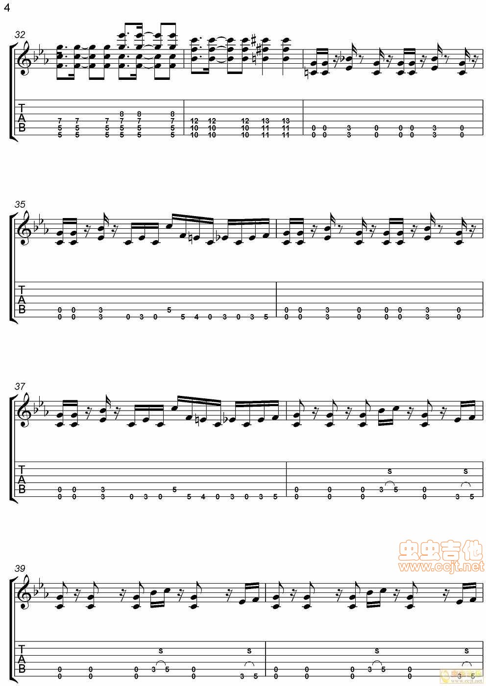 becauseofyou吉他谱第4页