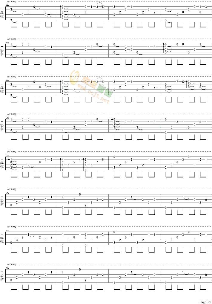 因是女子吉他谱第3页