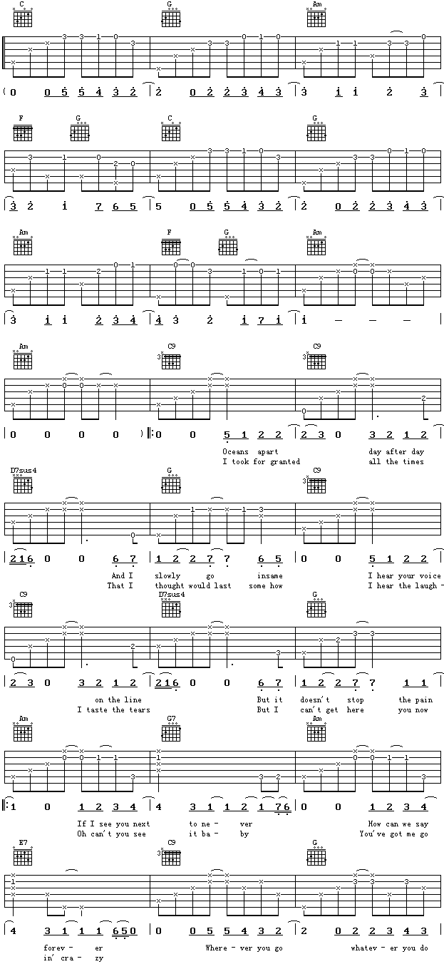 RightHereWaitForYou吉他谱第1页