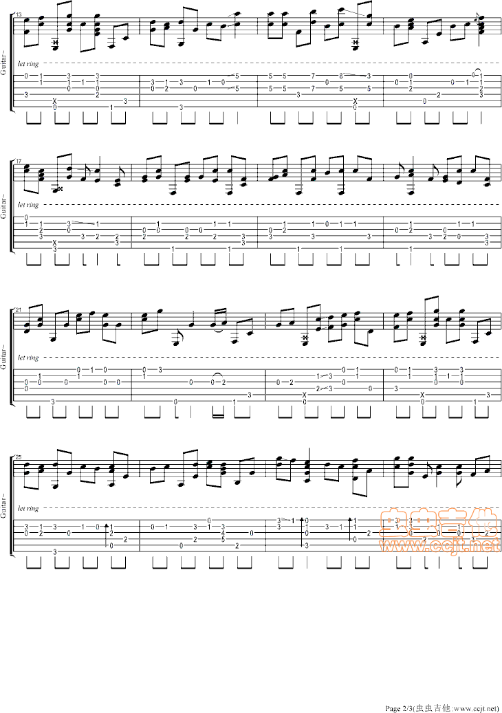 新闻联播结尾曲吉他图片谱综艺吉他谱综艺吉他图片谱3张