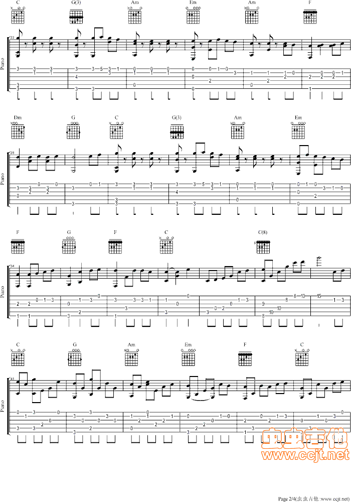 alwayswithme吉他谱第2页