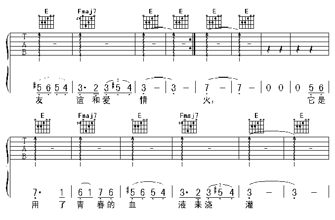 花儿什么这样红吉他谱第2页