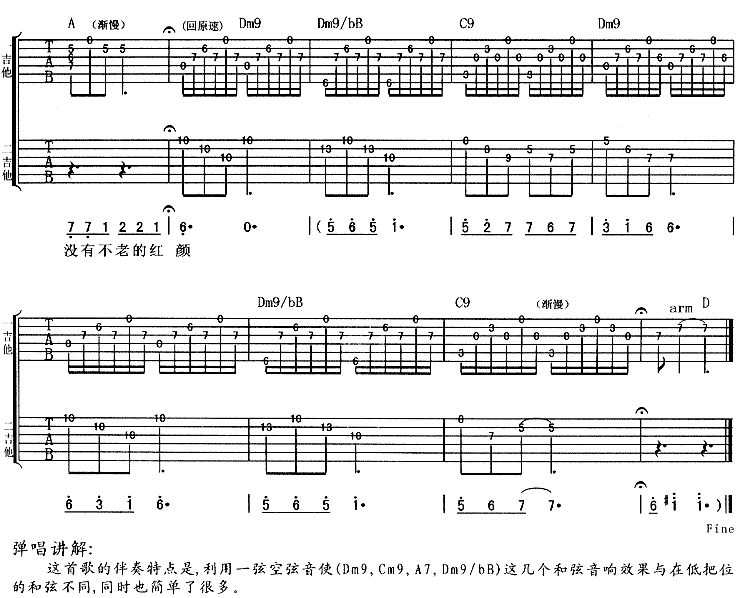 蝴蝶花吉他谱第4页