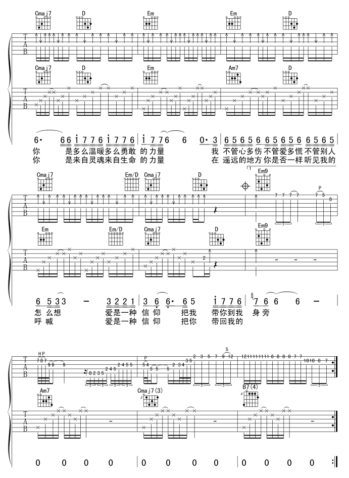 信仰(双吉他)吉他谱第4页