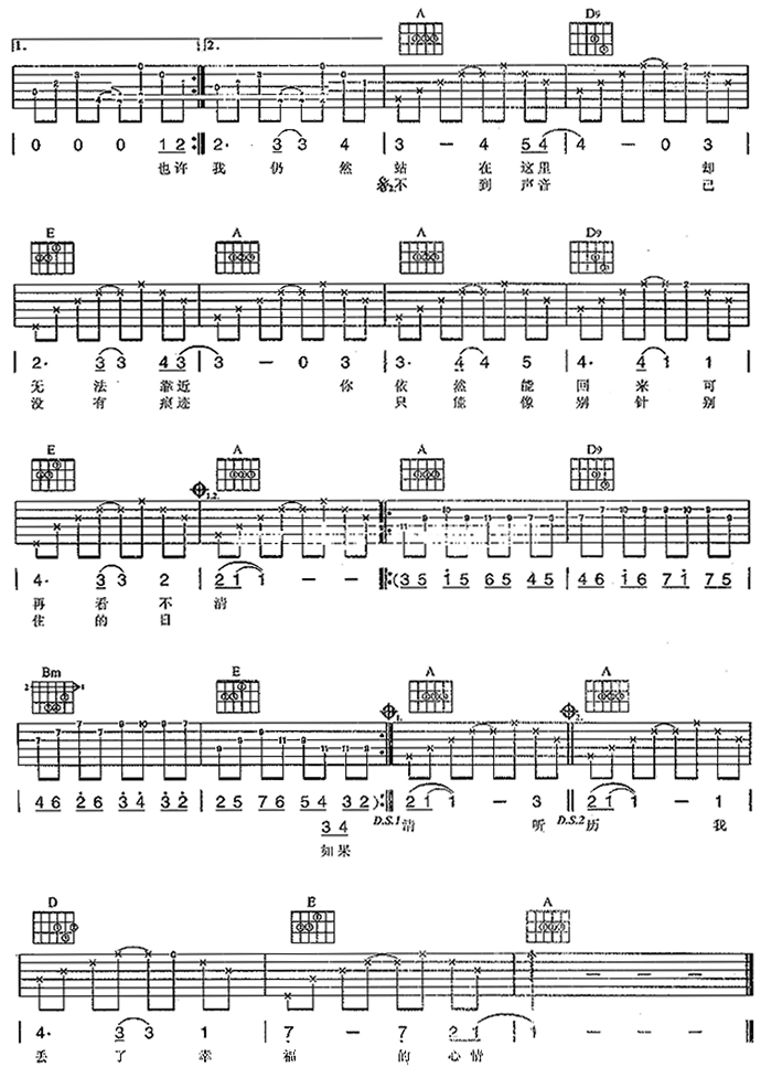 别针吉他谱第2页