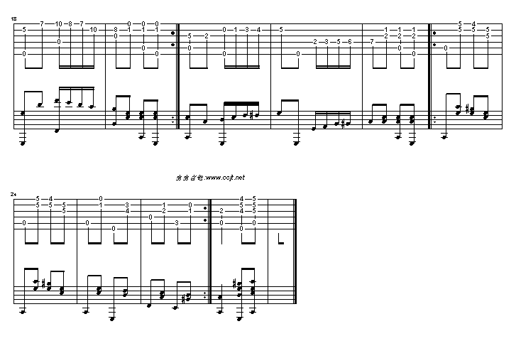 四小天蛾舞曲吉他谱第2页