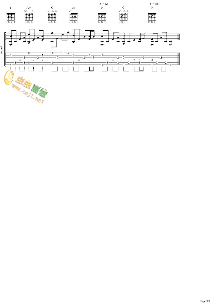 晴天吉他谱第3页
