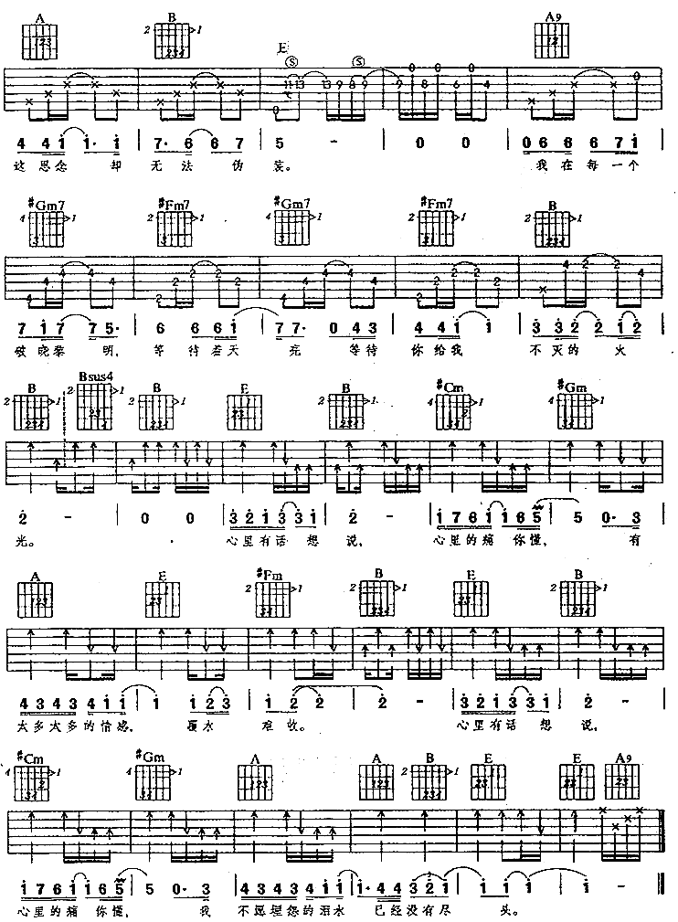 想说吉他谱第2页