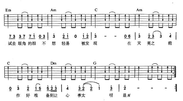 黎明破晓前吉他谱第3页