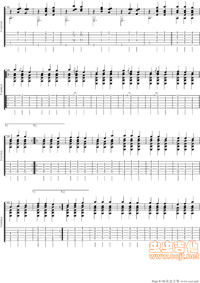 大霍塔舞曲吉他谱第8页