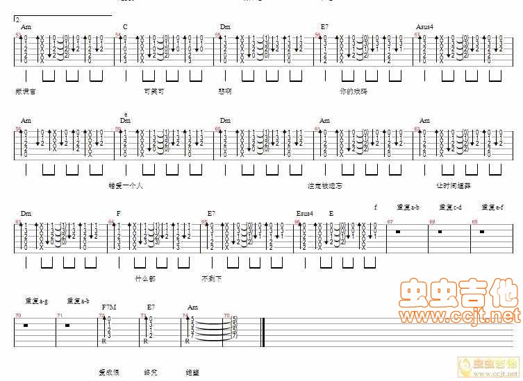 无法原谅吉他谱第3页