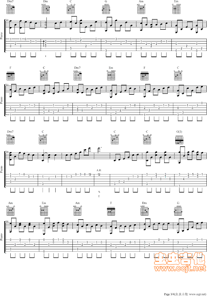 alwayswithme吉他谱第3页
